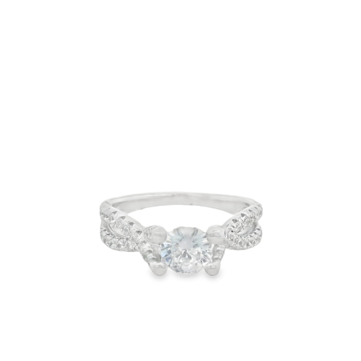 Suspiria Wedding Ring 925 with Twist Double Row CZ | Suspiria | Luby 