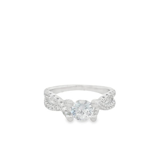 Suspiria Wedding Ring 925 with Twist Double Row CZ | Suspiria | Luby 