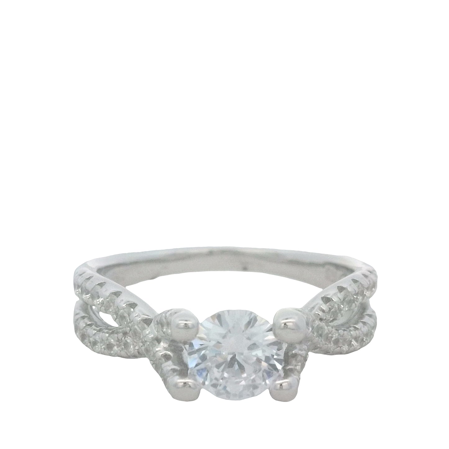 Suspiria Wedding Ring 925 with Twist Double Row CZ | Suspiria | Luby 