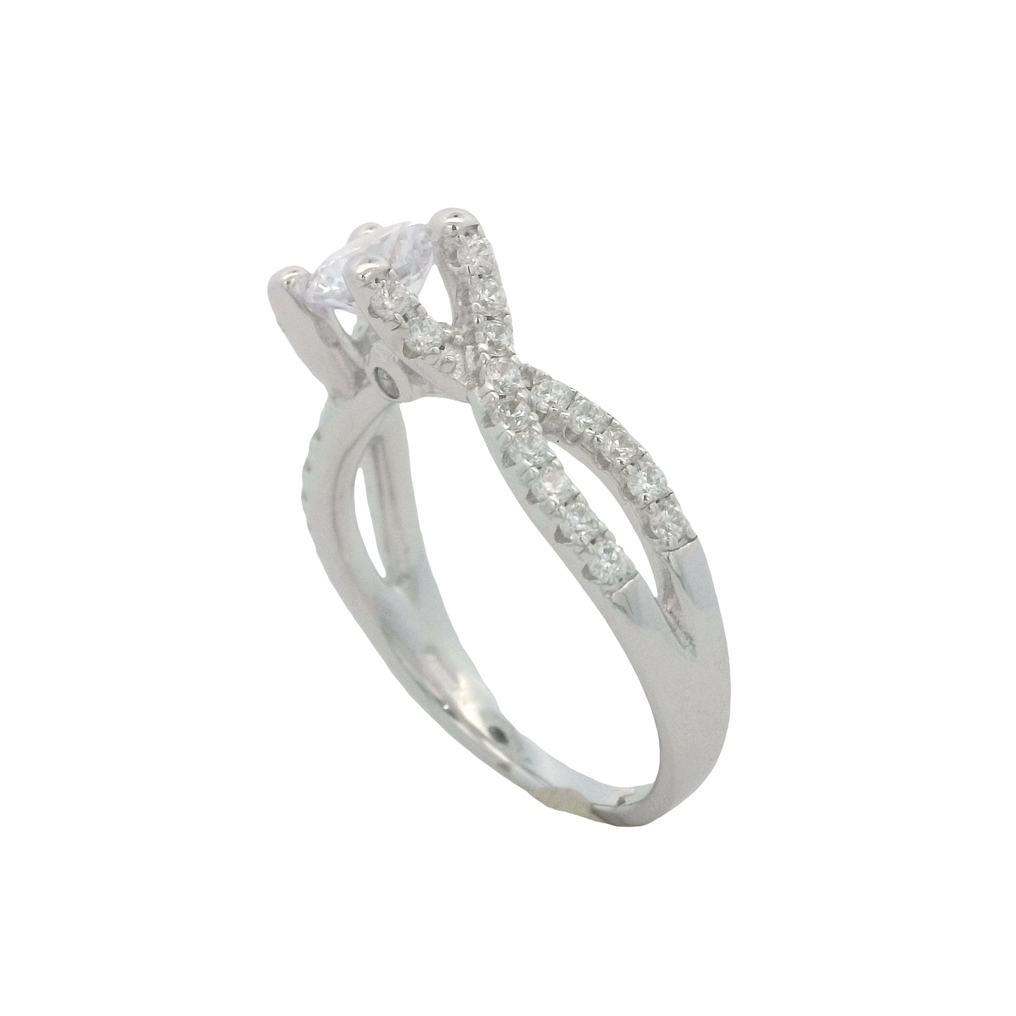 Suspiria Wedding Ring 925 with Twist Double Row CZ | Suspiria | Luby 