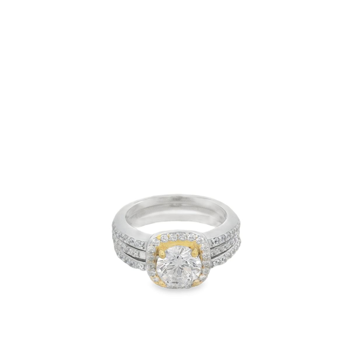 Suspiria Wedding Ring Round Insert 925, 2 Tones CZ | Suspiria | Luby 