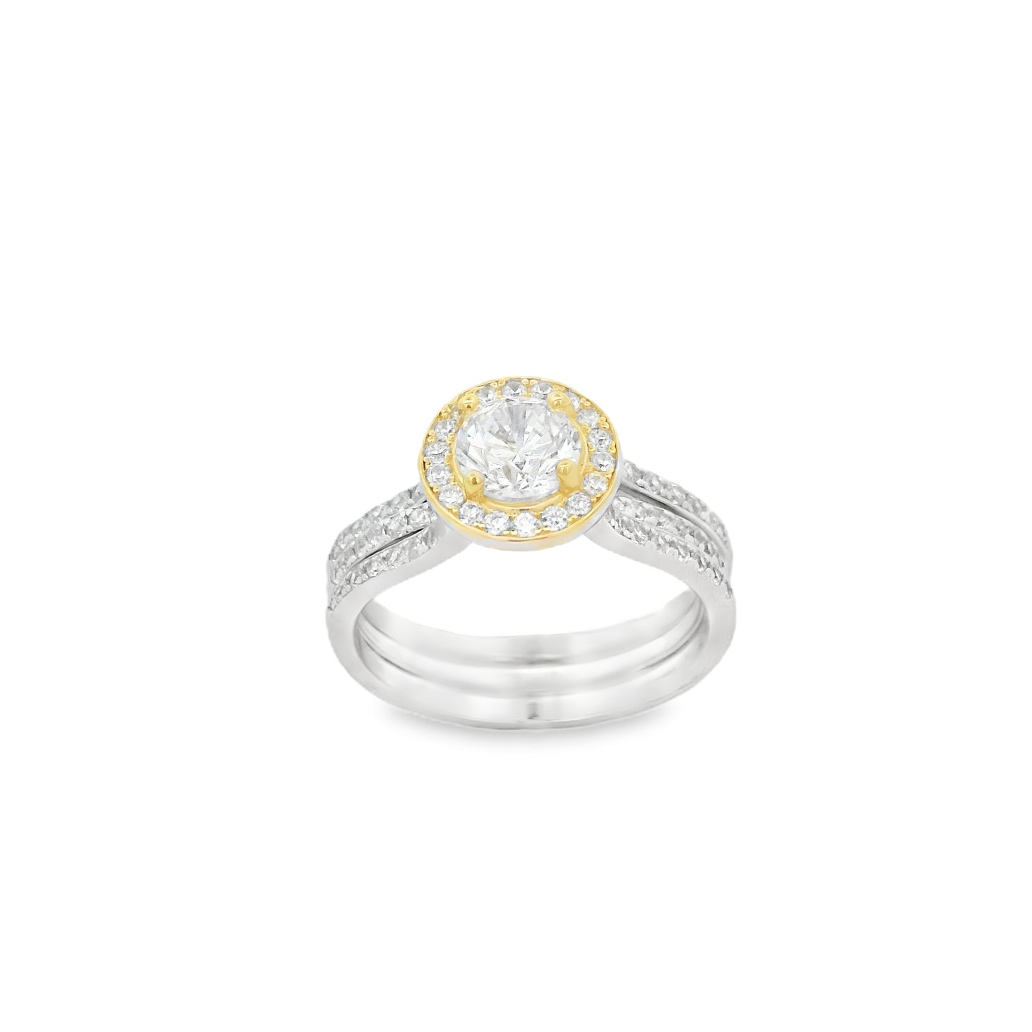Suspiria Wedding Ring Round Insert 925, 2 Tones CZ | Suspiria | Luby 