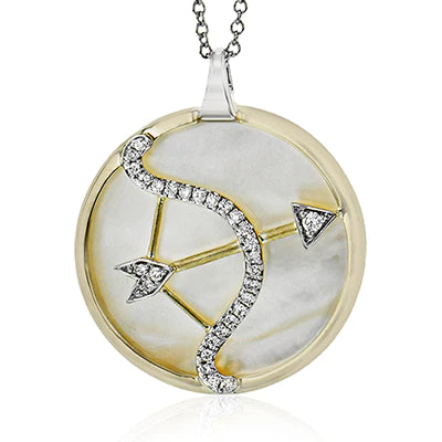 Zeghani 14K Diamond Zodiac Sign Constellation Pendant - Sagittarius | Zeghani | Luby 