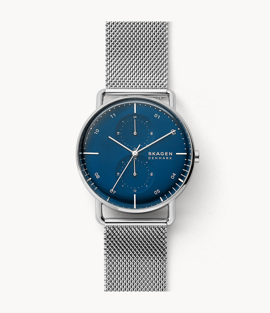 Reloj Multifunción Horizont (Plata/Azul)