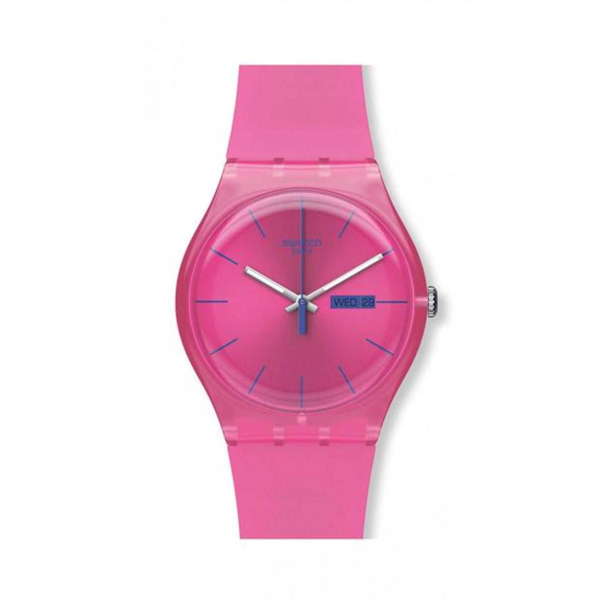 Swatch Pink Rebel Quartz Pink Dial Ladies Watch SUOP700