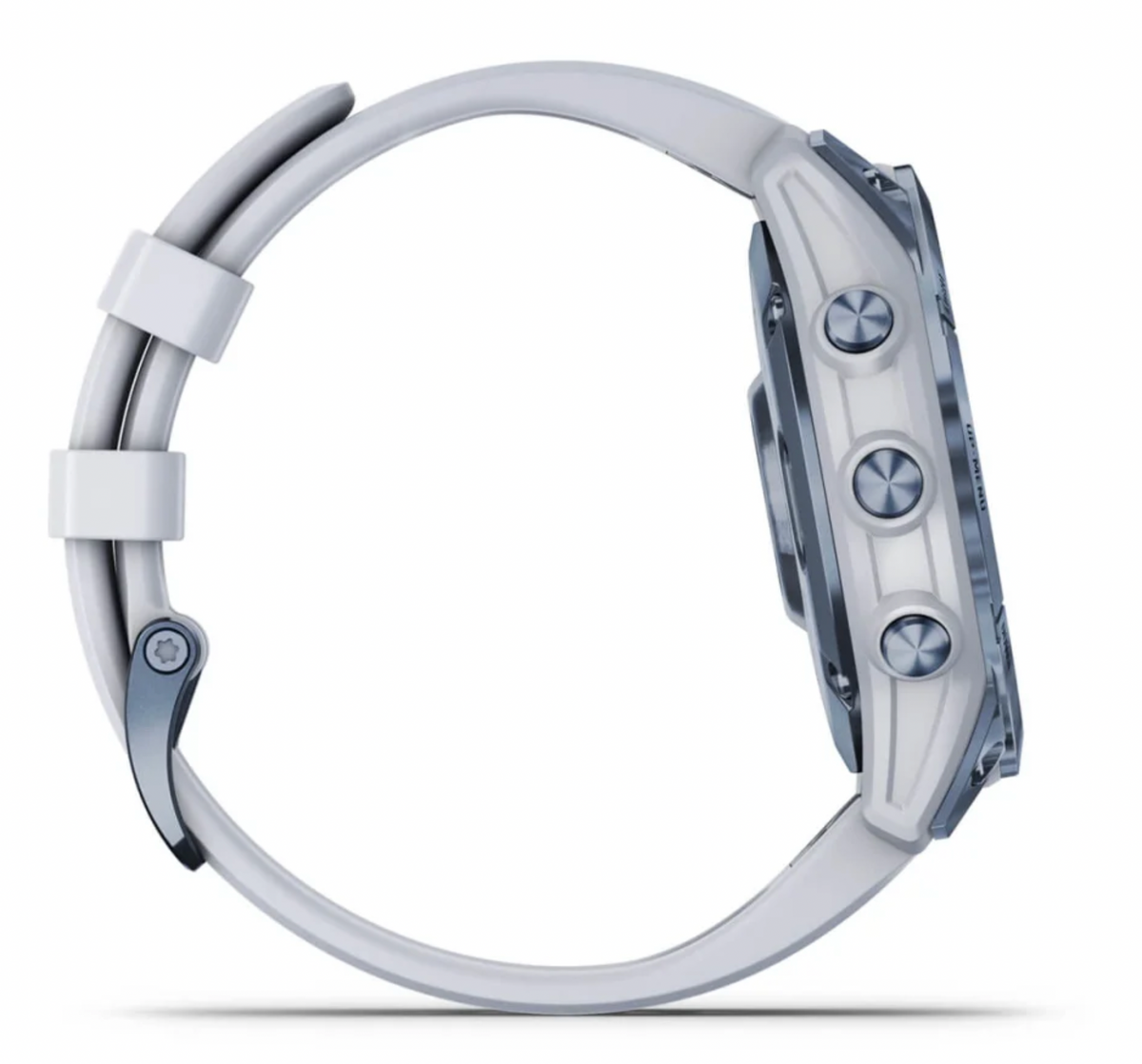 Fēnix® 7 – Sapphire Solar Edition Mineral Blue Titanium with Whitestone Band | Garmin | Luby 