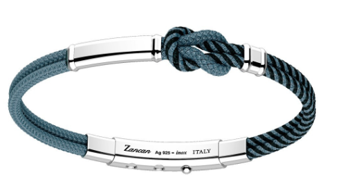 Zancan kevlar Knot bracelet with Avio Blue and Black | Zancan | Luby 