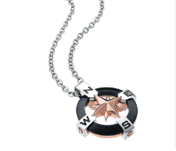 Zancan Chain With Compass Rose Gold Plated and Black PVD | Zancan | Luby 
