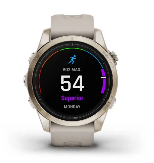 Epix™ Pro (Gen 2) – Sapphire Edition | 42 mm Soft Gold with Light Sand Band | Garmin | Luby 