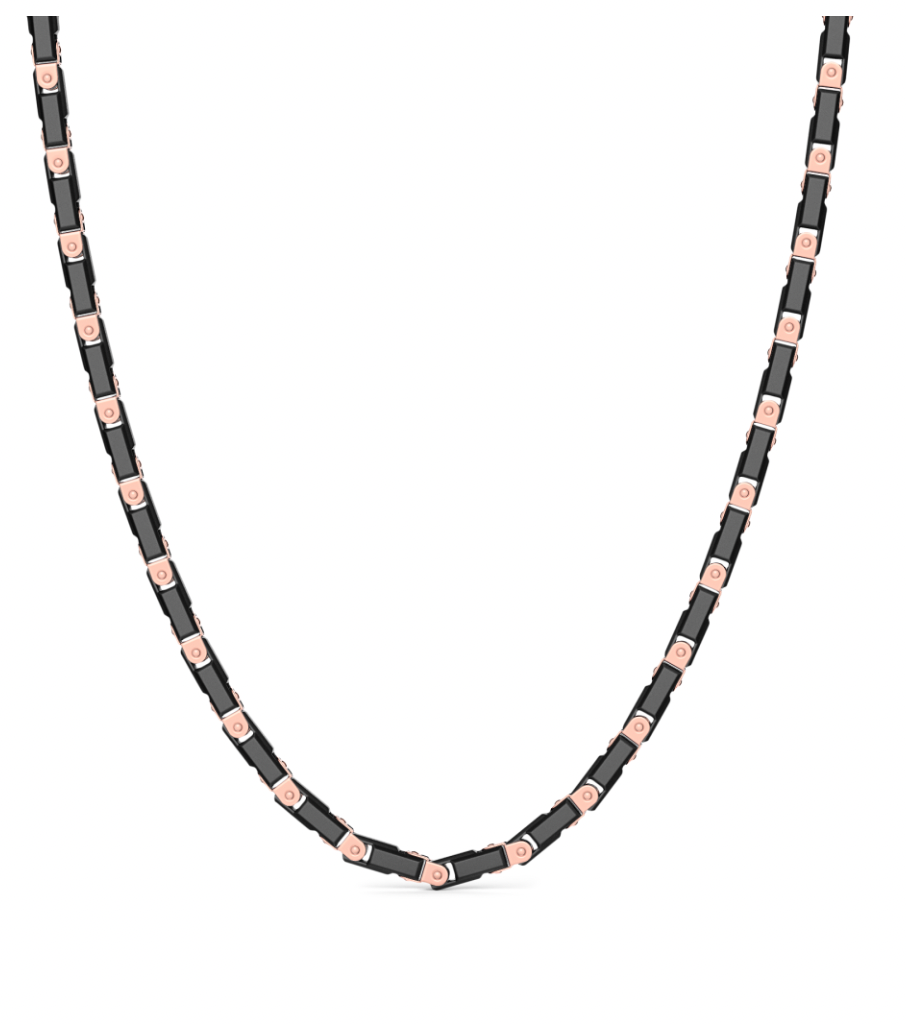 Zancan 18K Rose Gold Ceramic Black Necklace | Zancan | Luby 