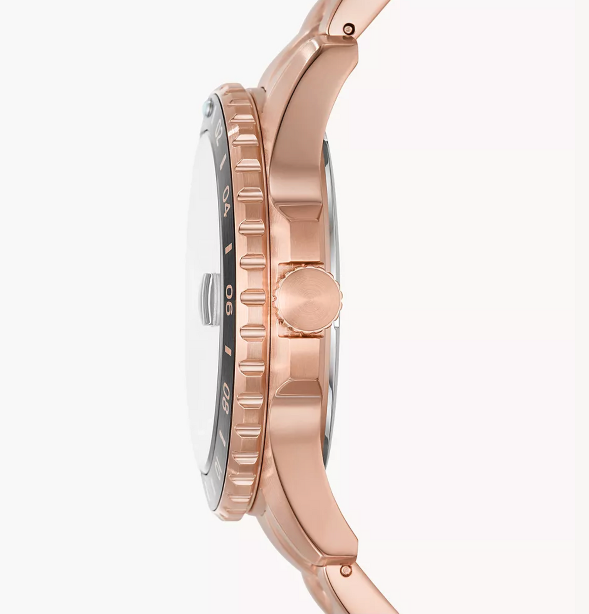 Fossil Blue GMT Rose Gold-Tone Stainless Steel Watch | Fossil | Luby 