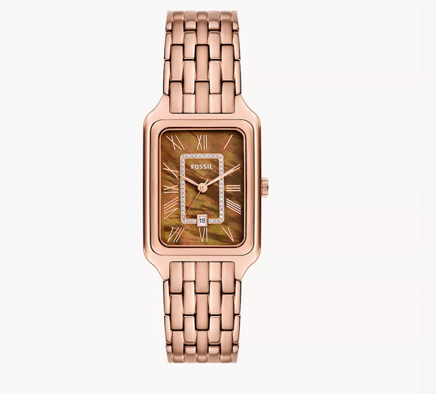 Raquel Three-Hand Date Rose Gold-Tone Stainless Steel Watch