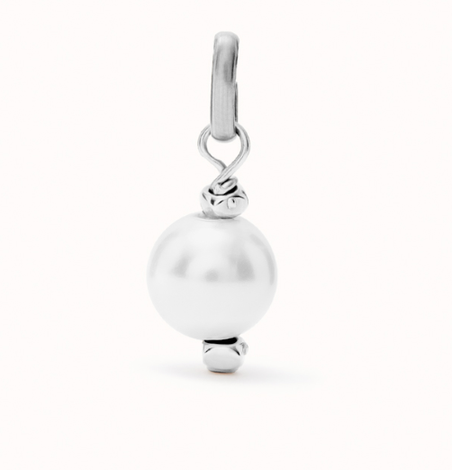 Charm plated in sterling silver with pearl | Uno de 50 | Luby 