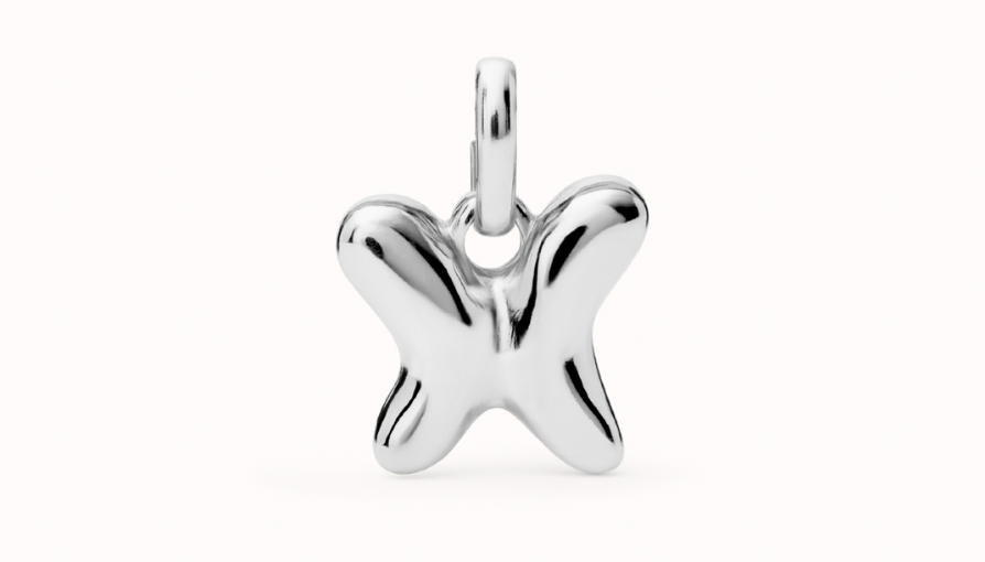 Sterling silver/gold-plated butterfly charm | Uno de 50 | Luby 