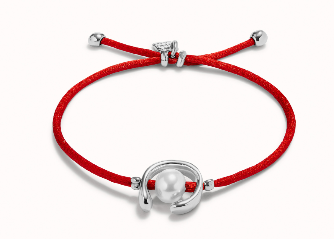 18K gold-plated thread bracelet with shell pearl accessory | Uno de 50 | Luby 