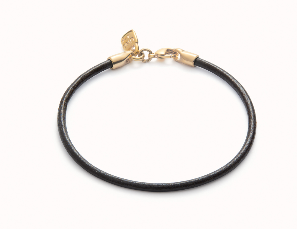 Leather bracelet with 18K gold-plated clasp | Uno de 50 | Luby 