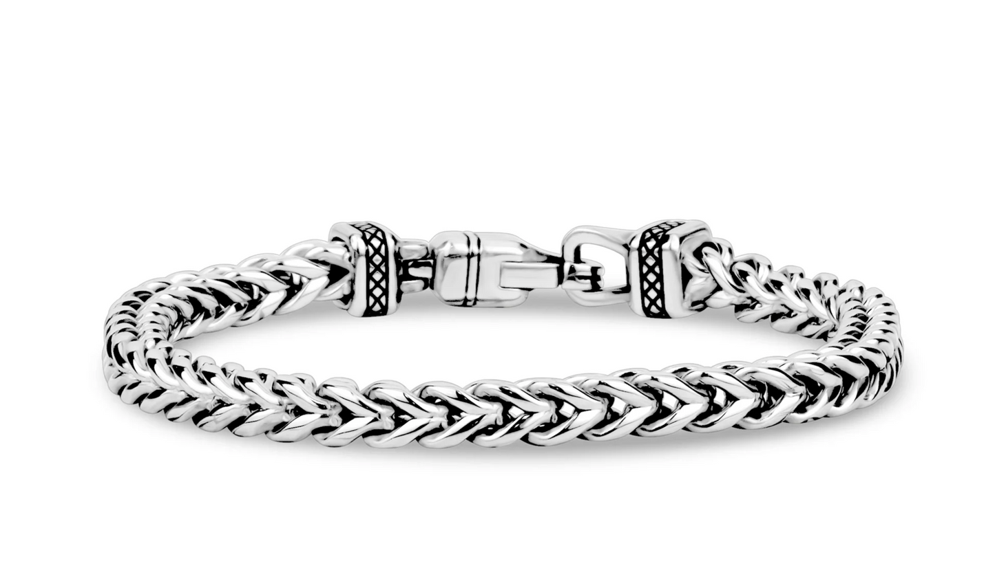 DETAILED ROUND FRANCO LINK BRACELET (5MM)