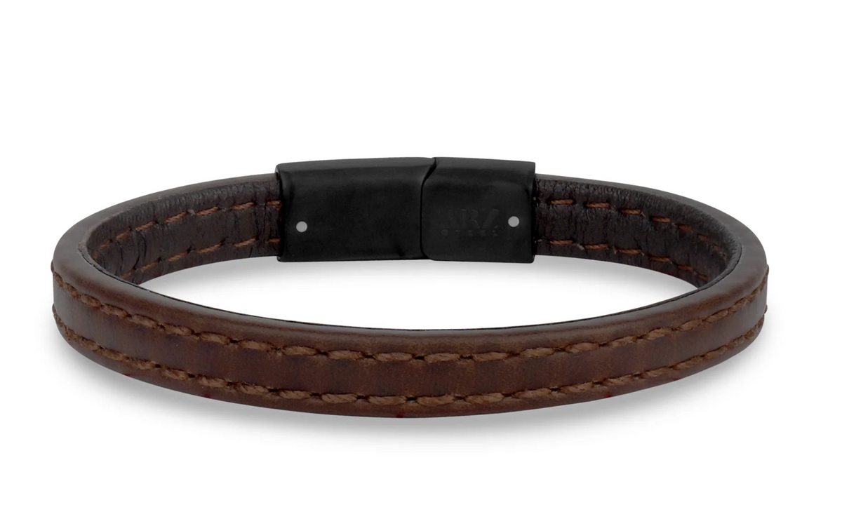 MODERN BELT LEATHER BRACELET (8MM) | ARZ Steel | Luby 