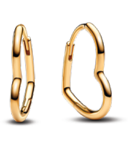 Asymmetrical Heart Hoop Earrings | Pandora | Luby 