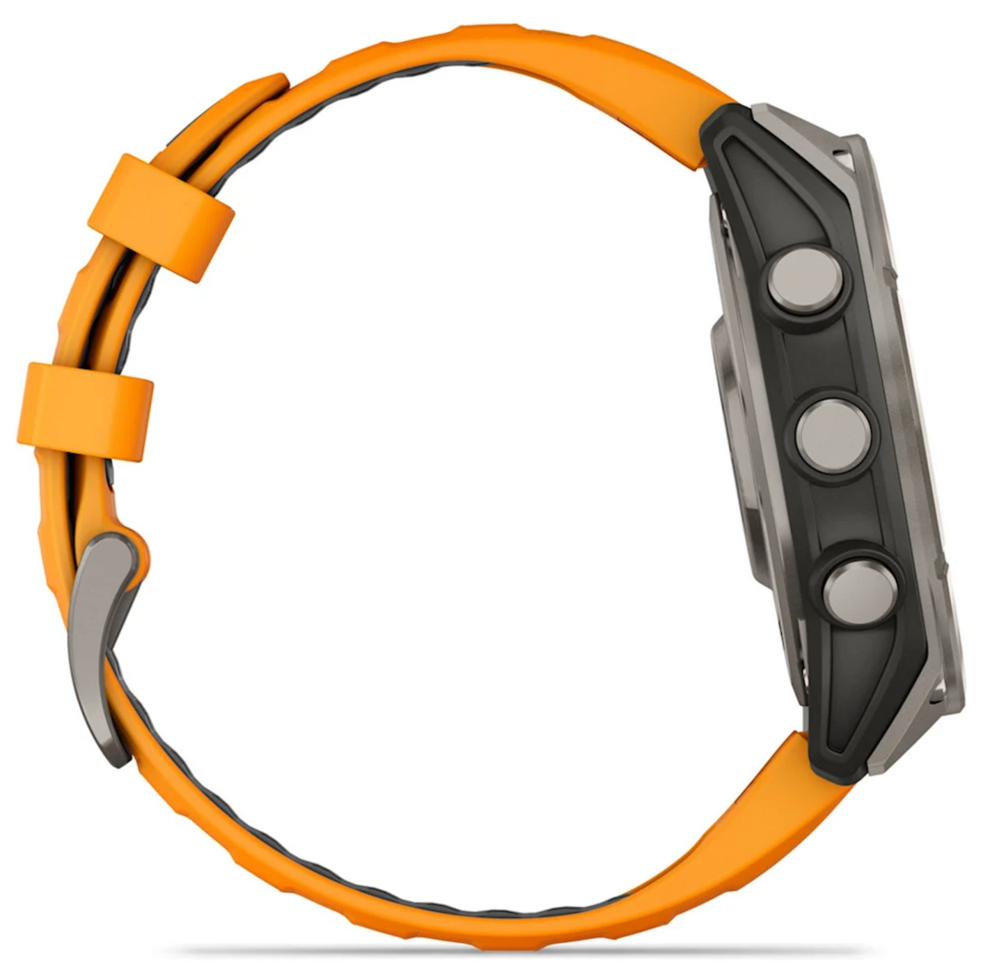 fēnix® 8 – 47 mm, AMOLED Sapphire, Titanium with Spark Orange/Graphite Silicone Band | Garmin | Luby 