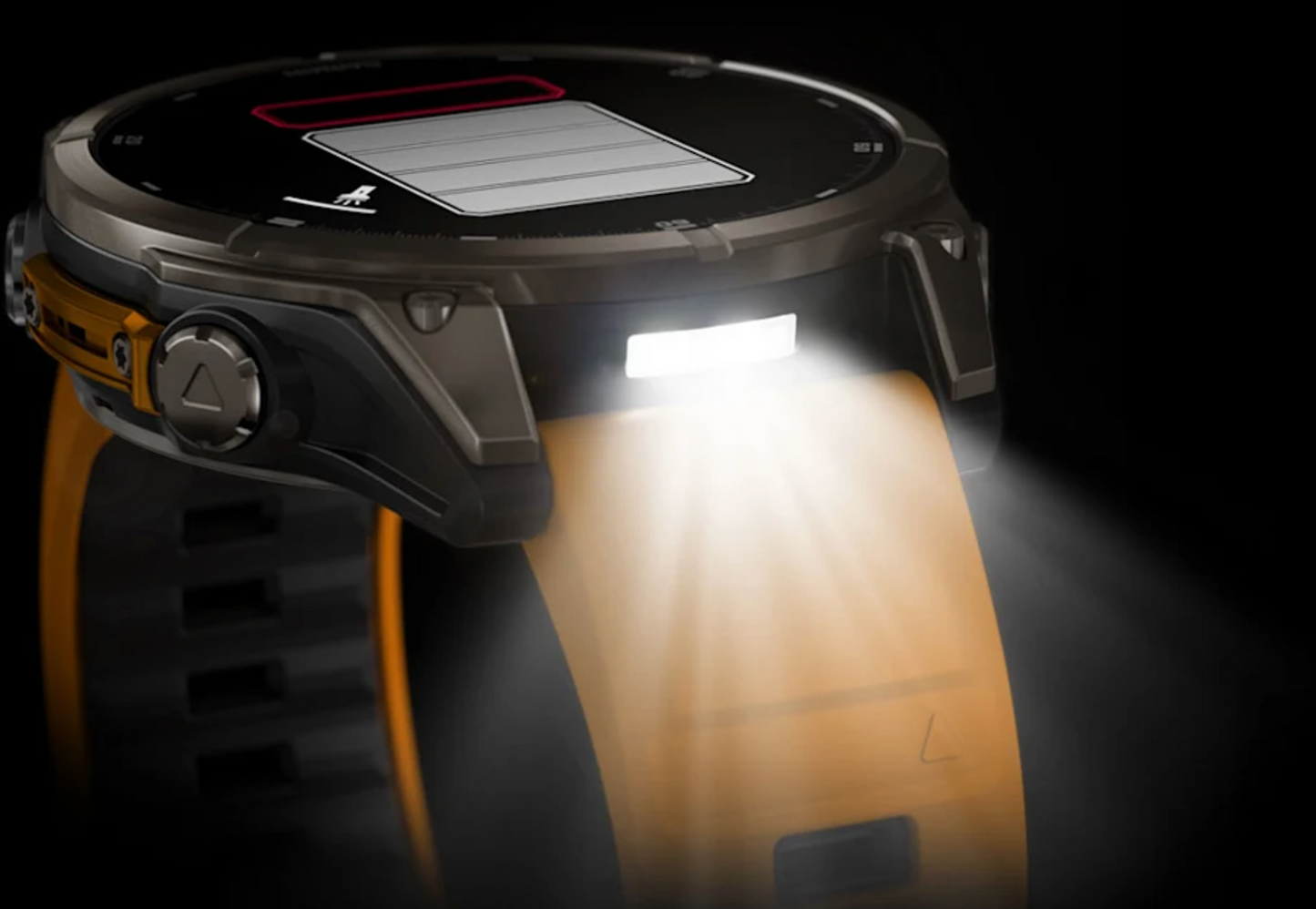 fēnix® 8 – 47 mm, AMOLED Sapphire, Titanium with Spark Orange/Graphite Silicone Band | Garmin | Luby 