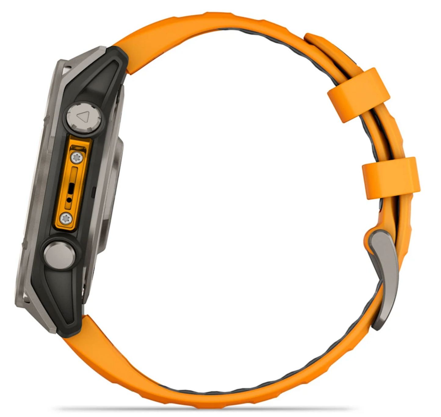 fēnix® 8 – 47 mm, AMOLED Sapphire, Titanium with Spark Orange/Graphite Silicone Band | Garmin | Luby 
