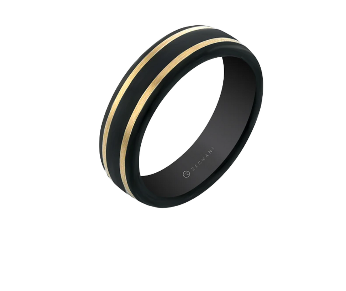 Zeghani 14k Rose Gold and Carbon Fiber Band | Zeghani | Luby 