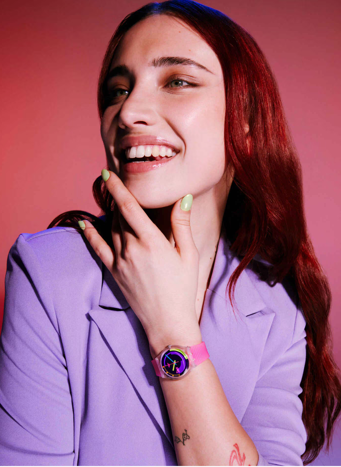 SWATCH NEON PINK PODIUM