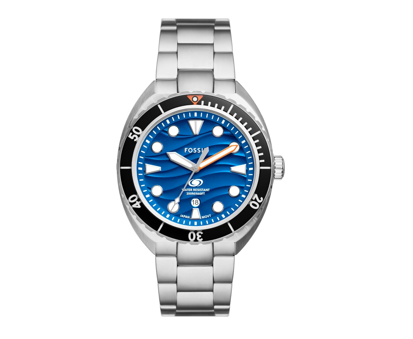 Breaker Three-Hand Date Stainless Steel Watch Blue