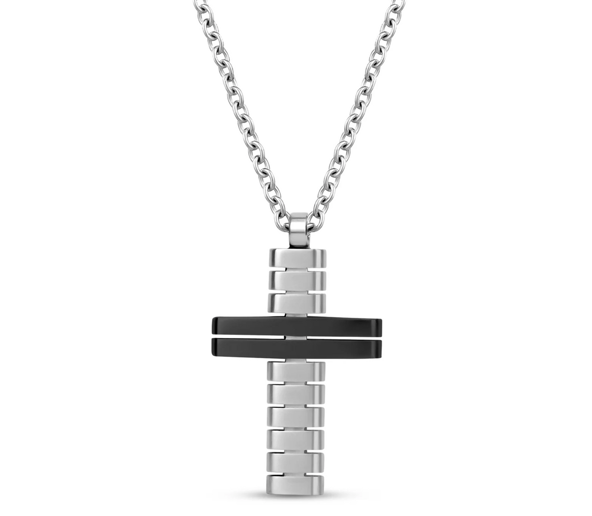 MATTE LARGE CROSS PENDANT | ARZ Steel | Luby 