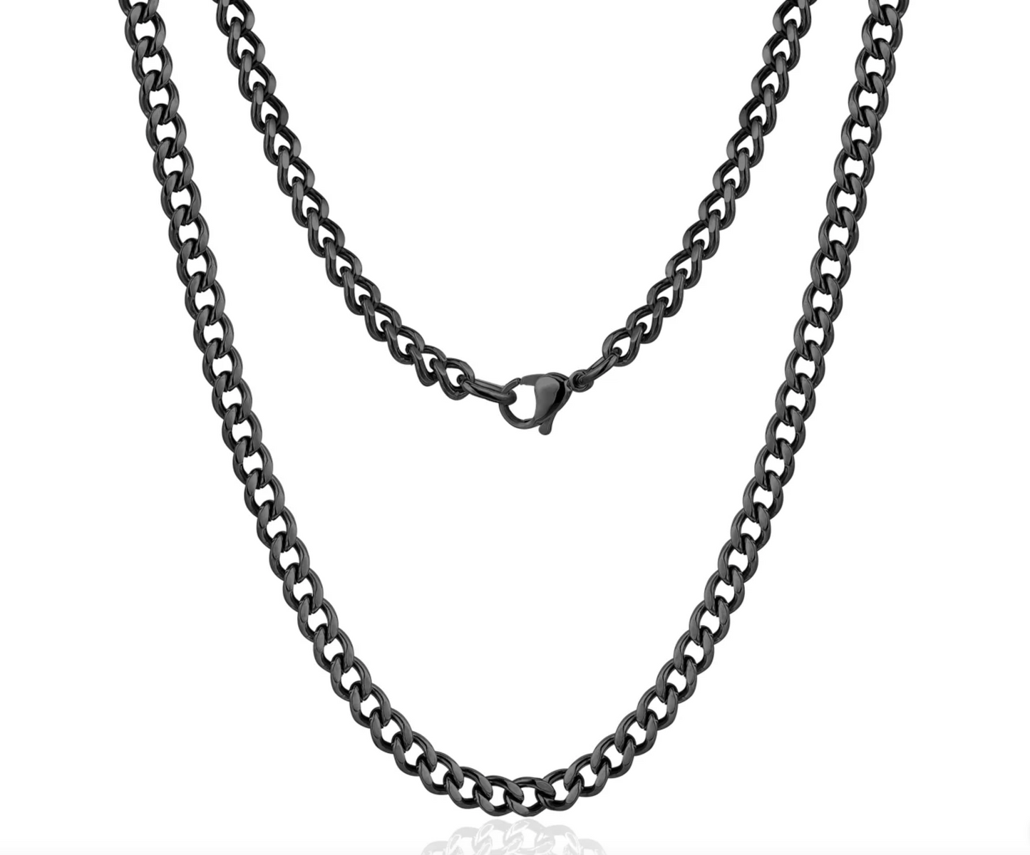 CUBAN LINK CHAIN (5MM) Black