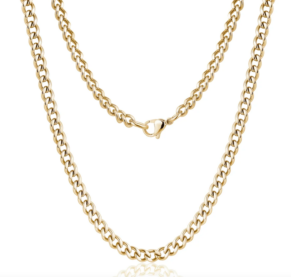 CUBAN LINK CHAIN (5MM) Gold | ARZ Steel | Luby 