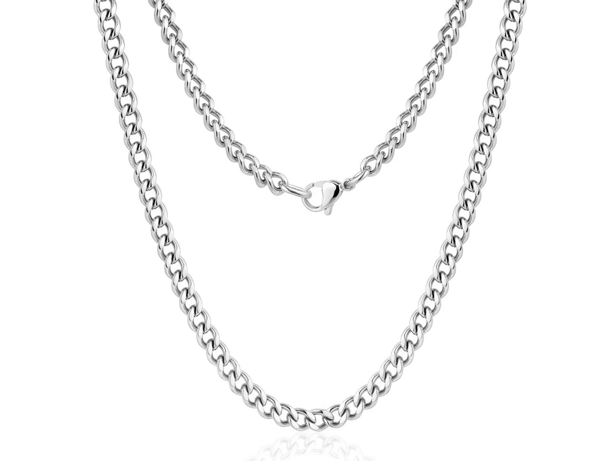 CUBAN LINK CHAIN (5MM) Silver | ARZ Steel | Luby 