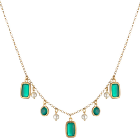 Marcello Pane Green Stone Necklace