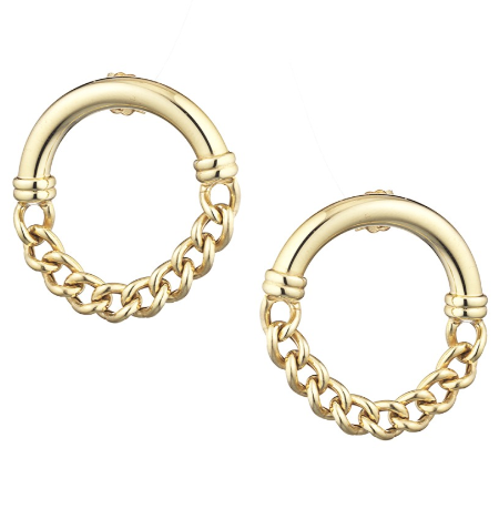 Marcello Pane Hoops Half Link Earring | Marcello Pane | Luby 