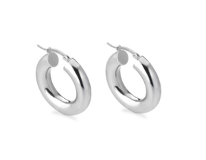 Marcello Pane Silver Hoops