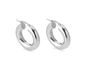 Marcello Pane Silver Hoops | Marcello Pane | Luby 