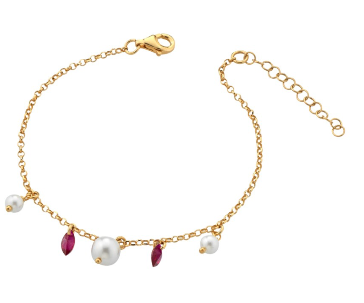 Marcello Pane Ruby Charm Bracelet | Marcello Pane | Luby 