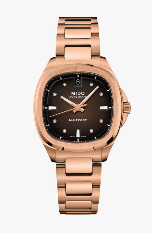 Mido Multifort TV 35 Brown/Rose Gold