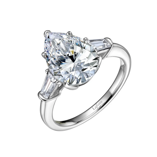 Lafonn Classic Three-Stone Engagement Ring