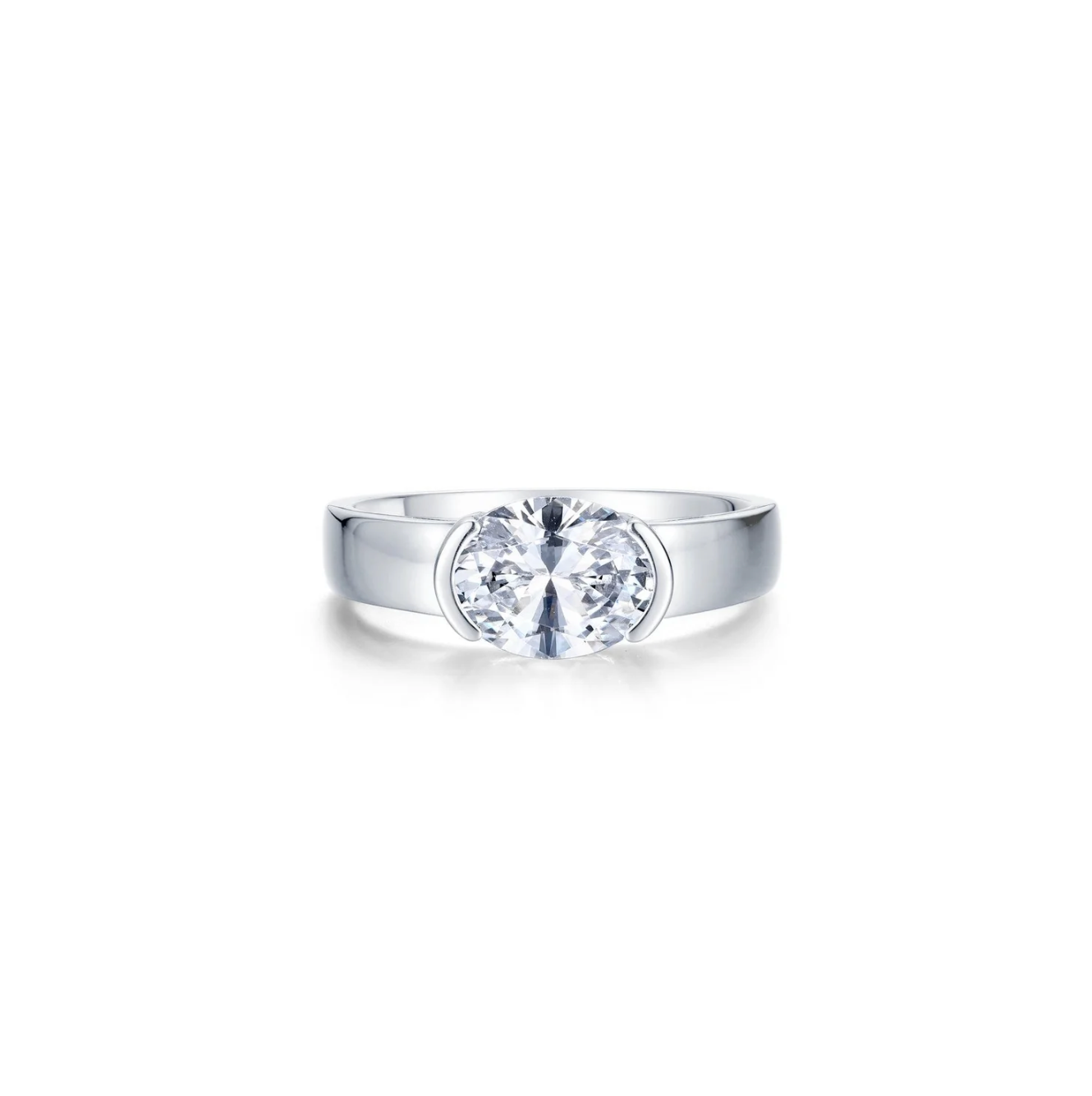 Lafonn 1.86 Oval Modernist Solitaire Ring