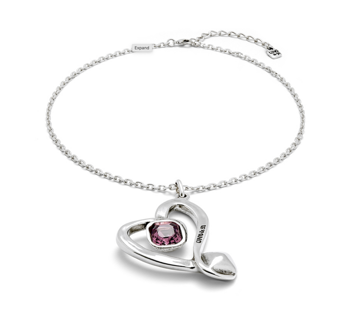 Ser Expresiva Necklace EXC Heart Pink | Uno de 50 | Luby 