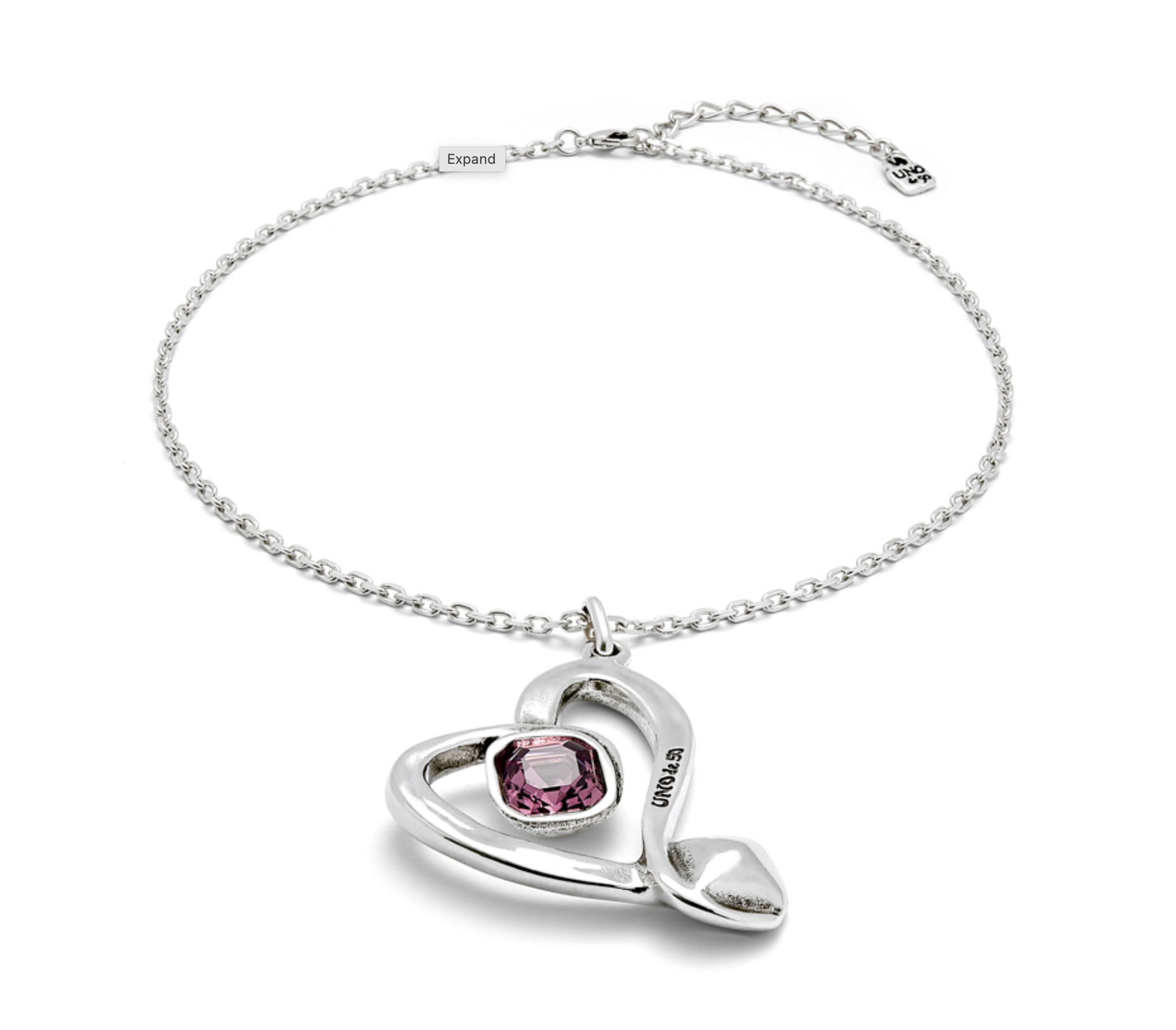 Ser Expresiva Necklace EXC Heart Pink | Uno de 50 | Luby 