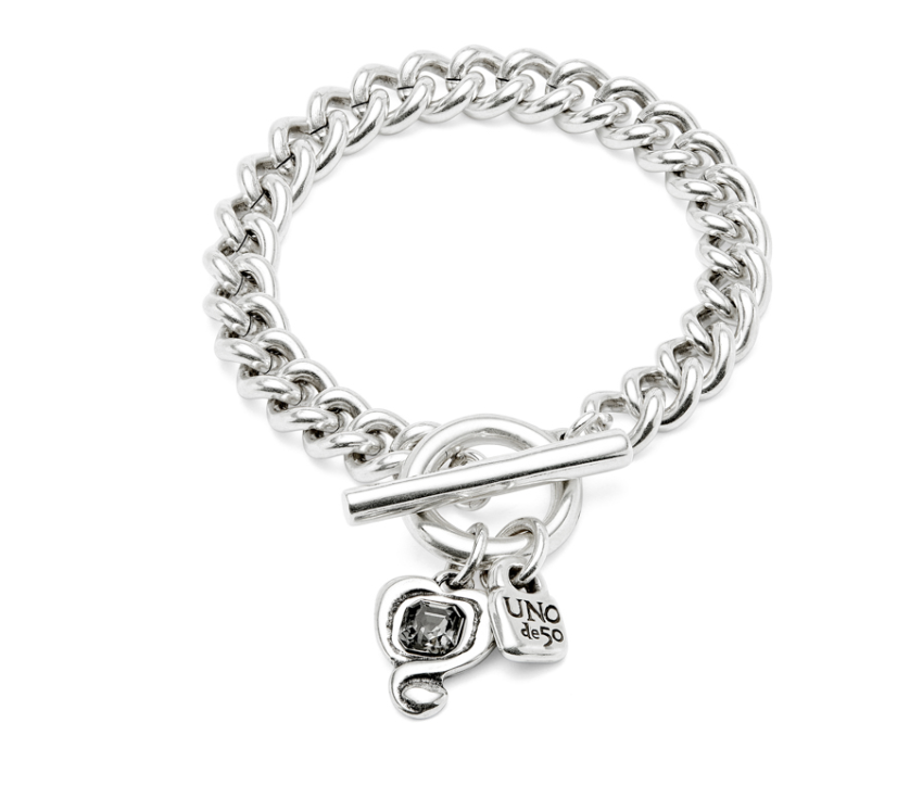 Ser Expresiva- Heart Black Bracelet | Uno de 50 | Luby 