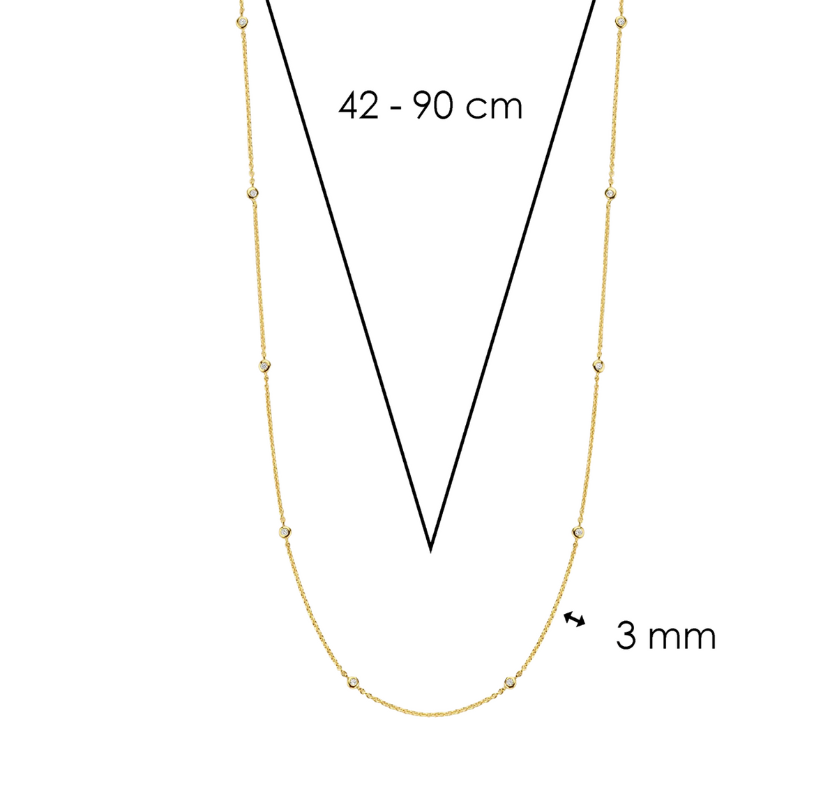 Ti Sento gold-plated silver necklace | Ti Sento Milano | Luby 