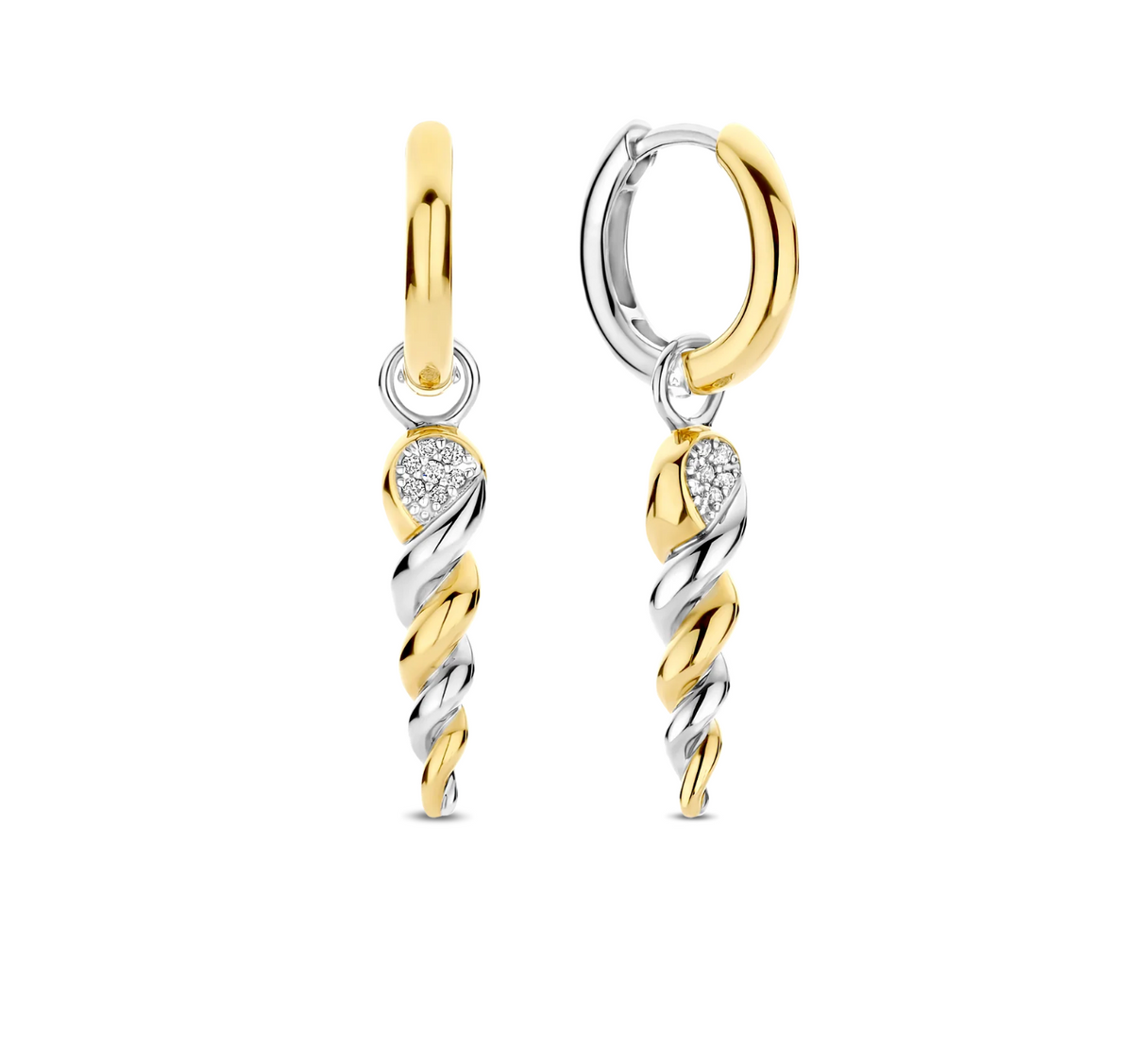 Ti Sento Gold-Plated Twisted Drop Earrings | Ti Sento Milano | Luby 
