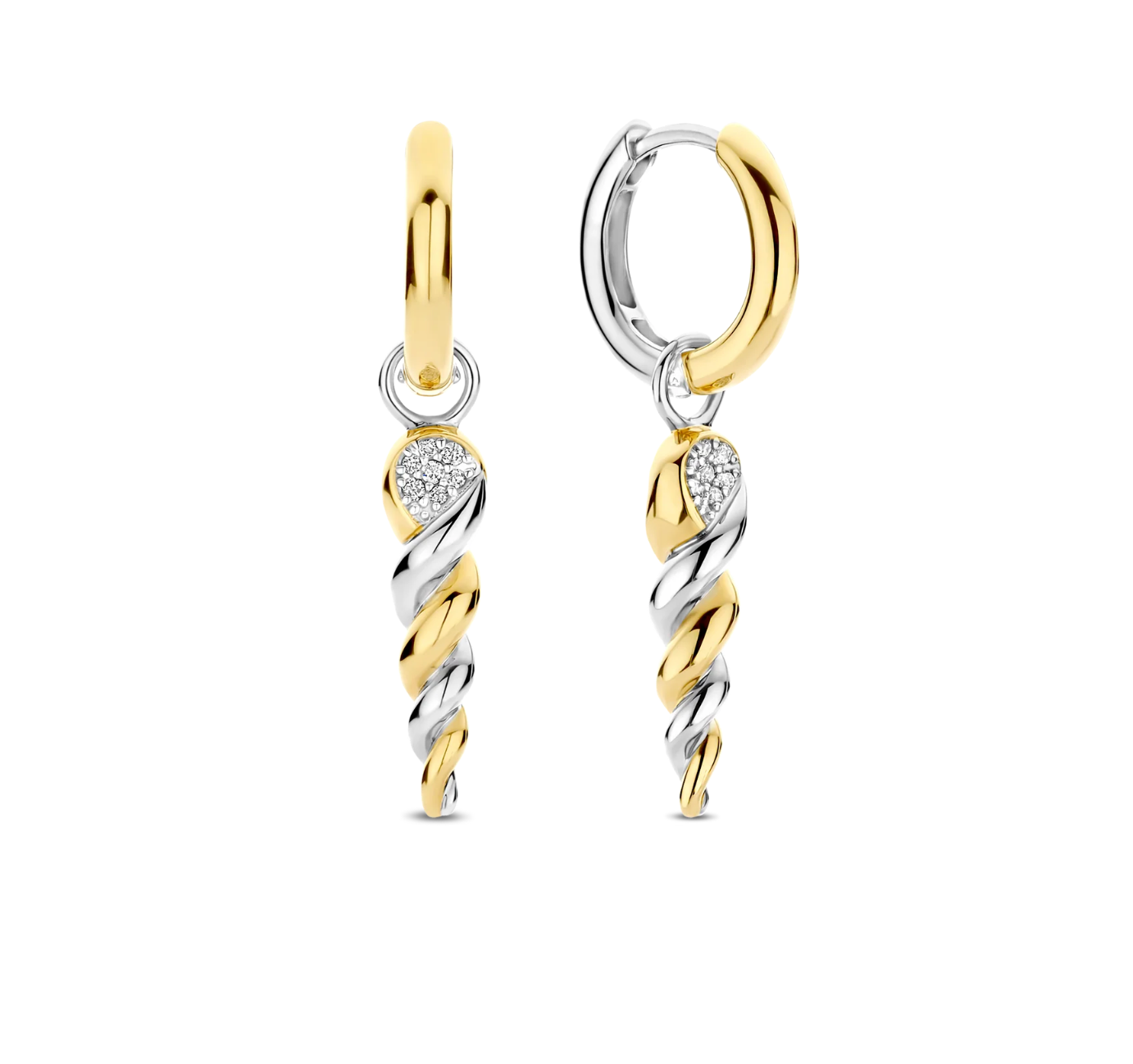 Ti Sento Gold-Plated Twisted Drop Earrings | Ti Sento Milano | Luby 