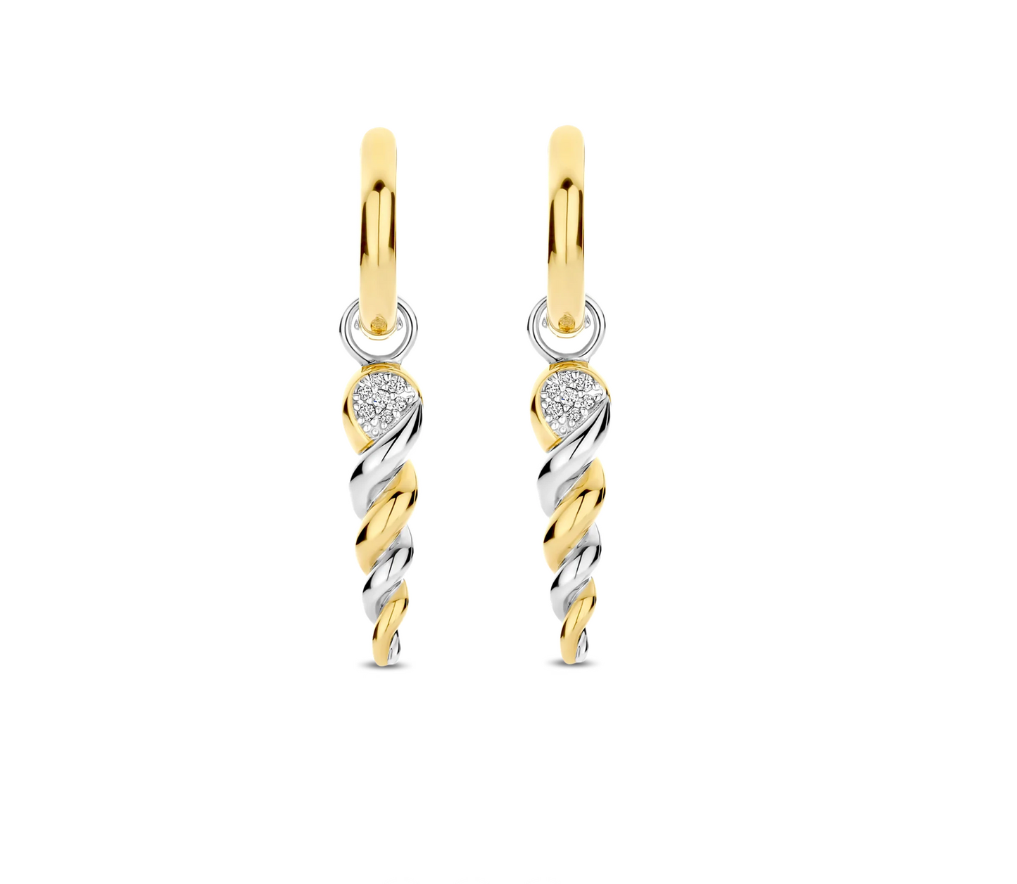 Ti Sento Gold-Plated Twisted Drop Earrings | Ti Sento Milano | Luby 