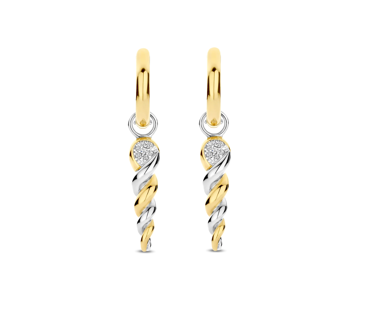Ti Sento Gold-Plated Twisted Drop Earrings | Ti Sento Milano | Luby 
