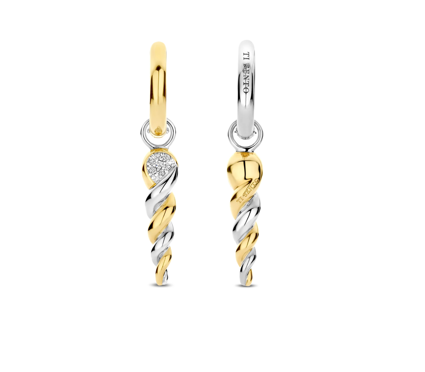 Ti Sento Gold-Plated Twisted Drop Earrings | Ti Sento Milano | Luby 